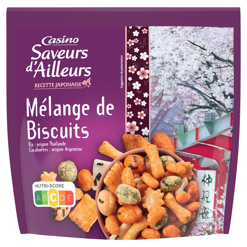 CASINO SAVEURS D'AILLEURS Mélange de biscuits japonais