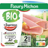 Jambon supérieur bio sc -25%sel FLEURY MICHON 2tranches 80g