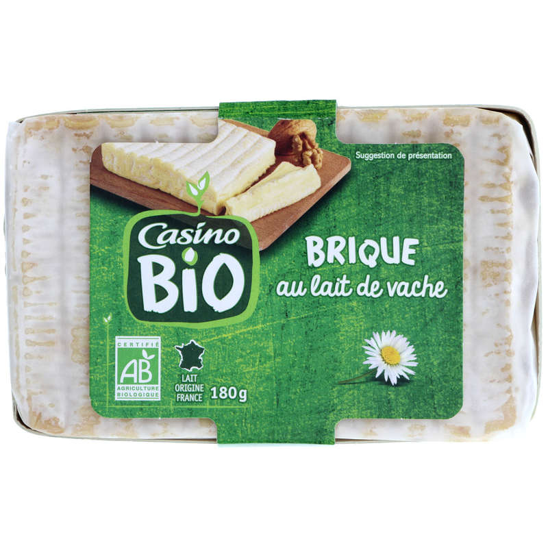 CASINO BIO Brique - Fromage au lait de vache - Biologique