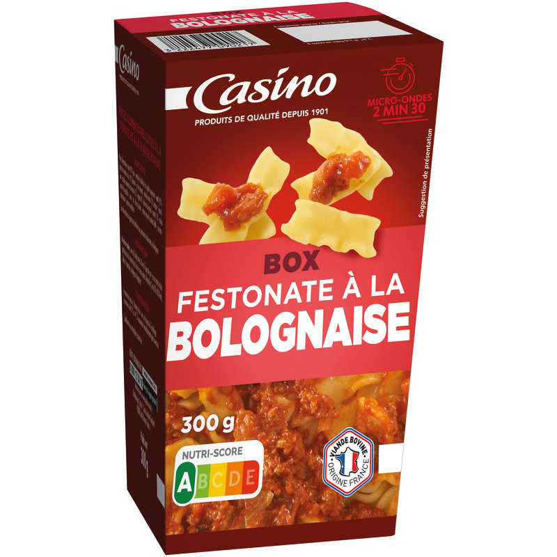 CASINO Fusilli bolognaise - Box - Pâtes