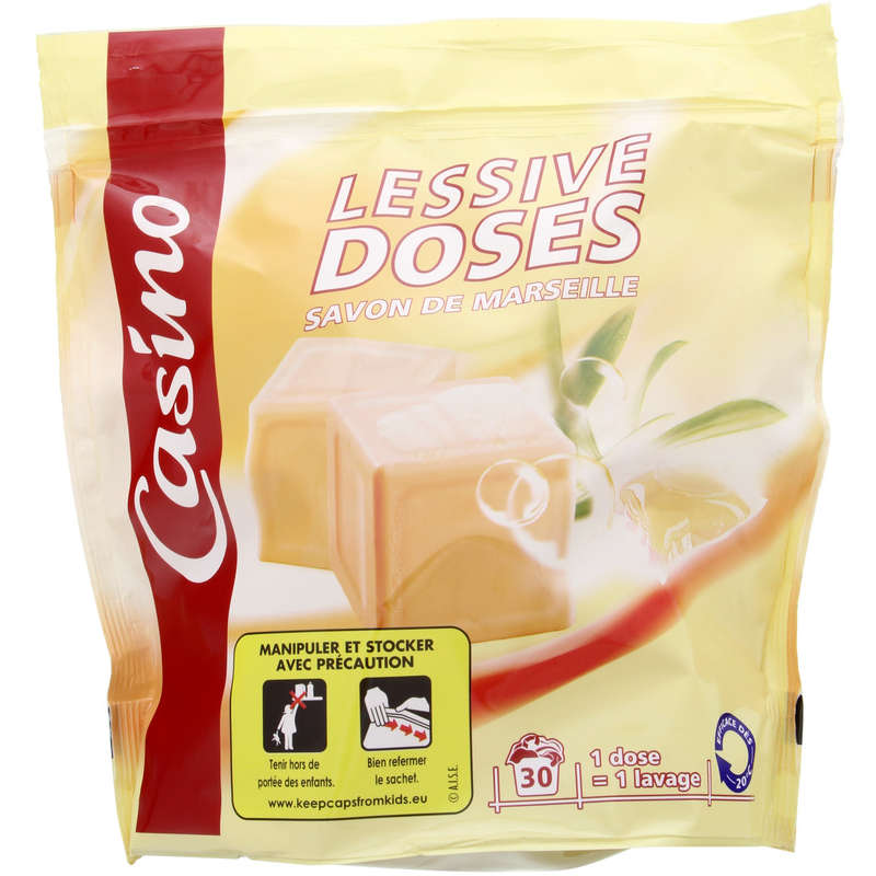 CASINO Lessives - En doses - Savon de Marseille - 30 lavages...