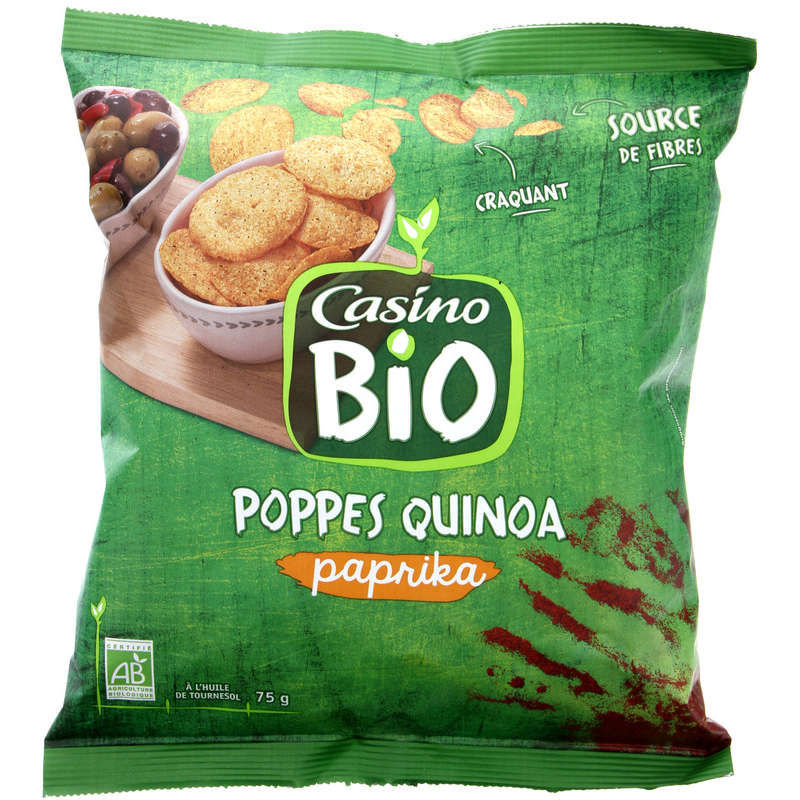 CASINO BIO Poppes quinoa - Paprika - Biologique