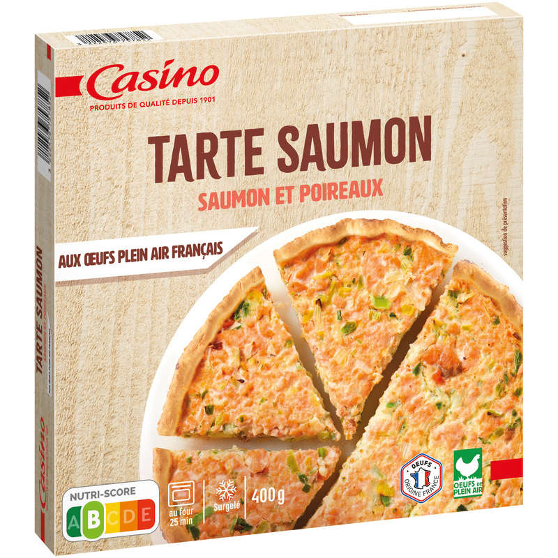 CASINO Tarte - Saumon - Poireaux