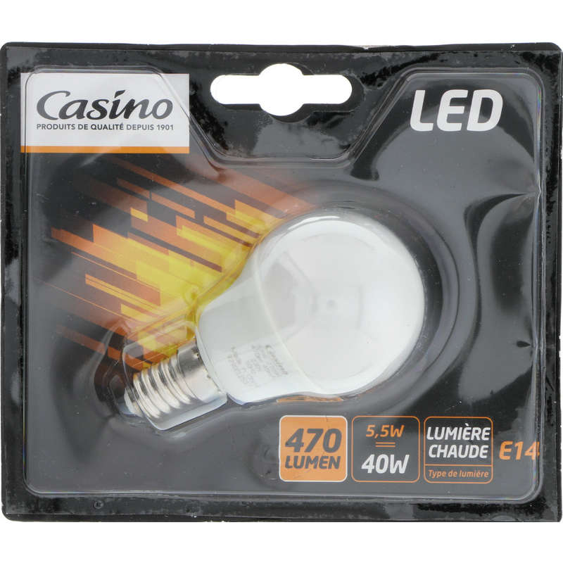 Ampoule LED - Sphérique - 40w - 470 Lumen - A vis E14...