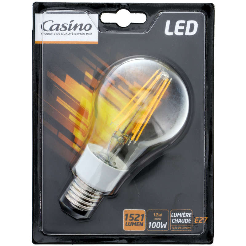 CASINO Ampoule LED - - 100w - A vis E27 - Lumière chaude
