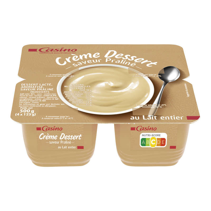 Crème dessert - Saveur praliné