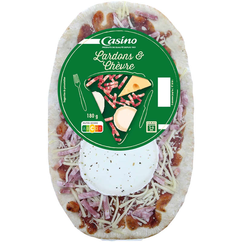 CASINO Pizza - Lardons et chèvre