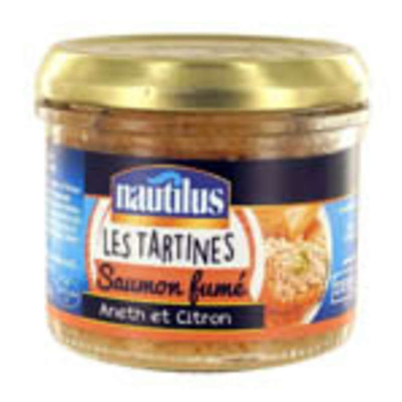 Nautilus Tartines Saumon Aneth/Citron 90 g - Lot de 4