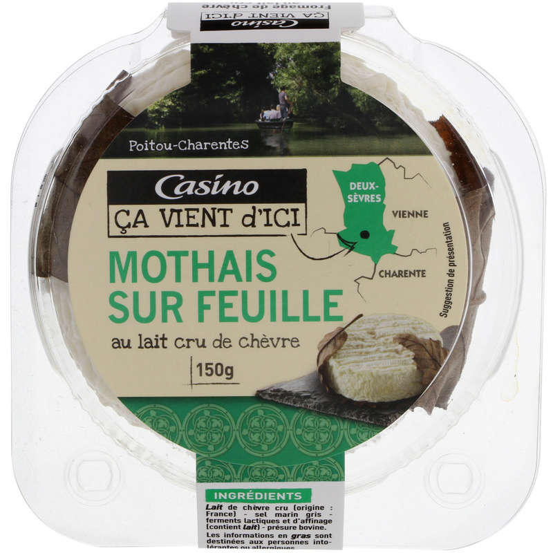 CASINO CA VIENT D'ICI Mothais sur Feuille - Fromage au lait ...