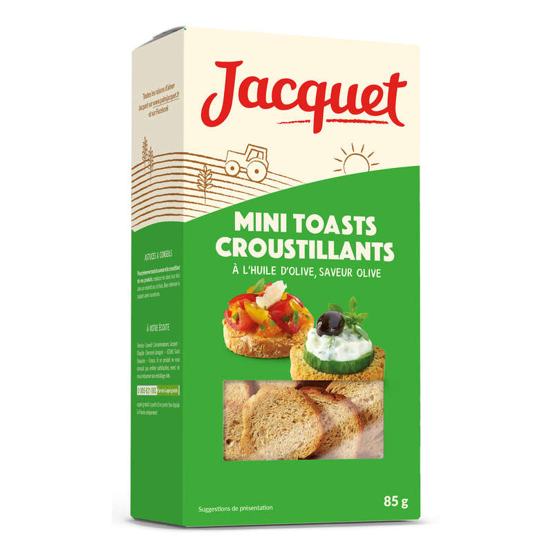 JACQUET Mini toats croustillants - Huile d'olive, saveur oli...