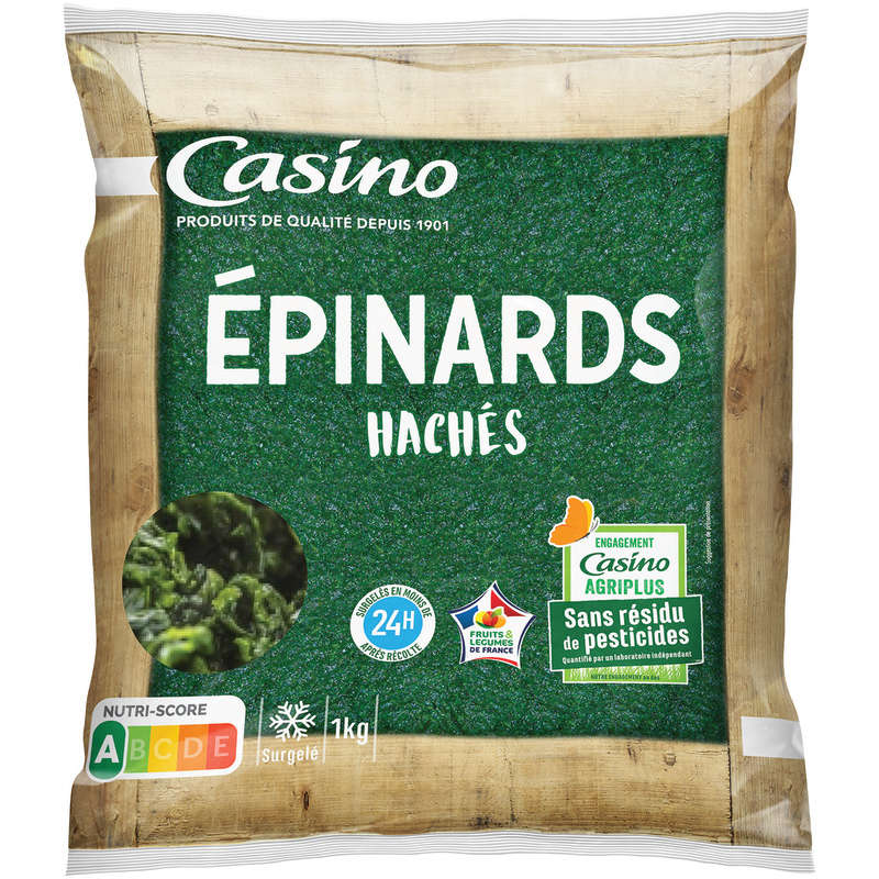 Epinards hachés - Sans pesticides