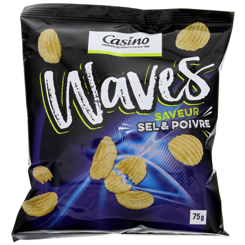 Waves - Chips saveur sel at poivre