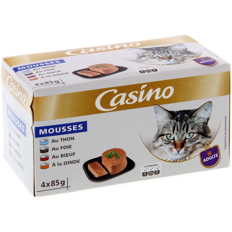 CASINO - Mousse - Pour les chats - 4x85g