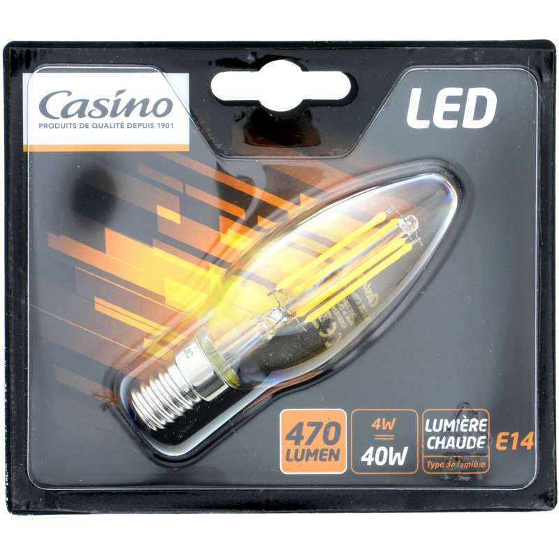Ampoule LED - Flamme - 40w - A vis E14 - Lumière chau...