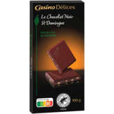 CASINO DELICES Chocolat noir éclats pistaches 100g
