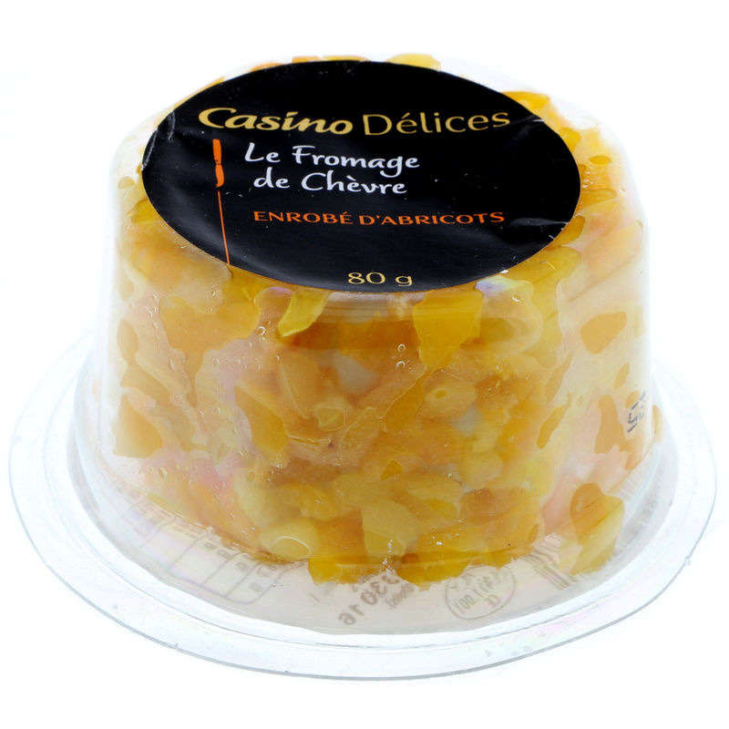 CASINO DELICES Fromage de chèvre - Enrobé d'abricots
