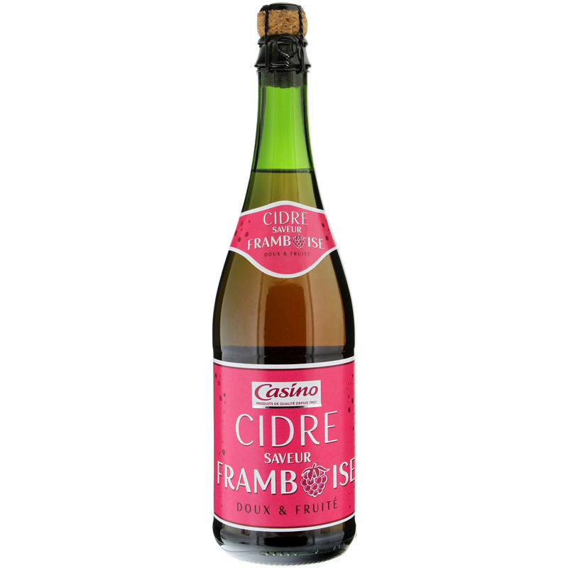CASINO Cidre - Saveur framboise - Alcool 2,5% vol.