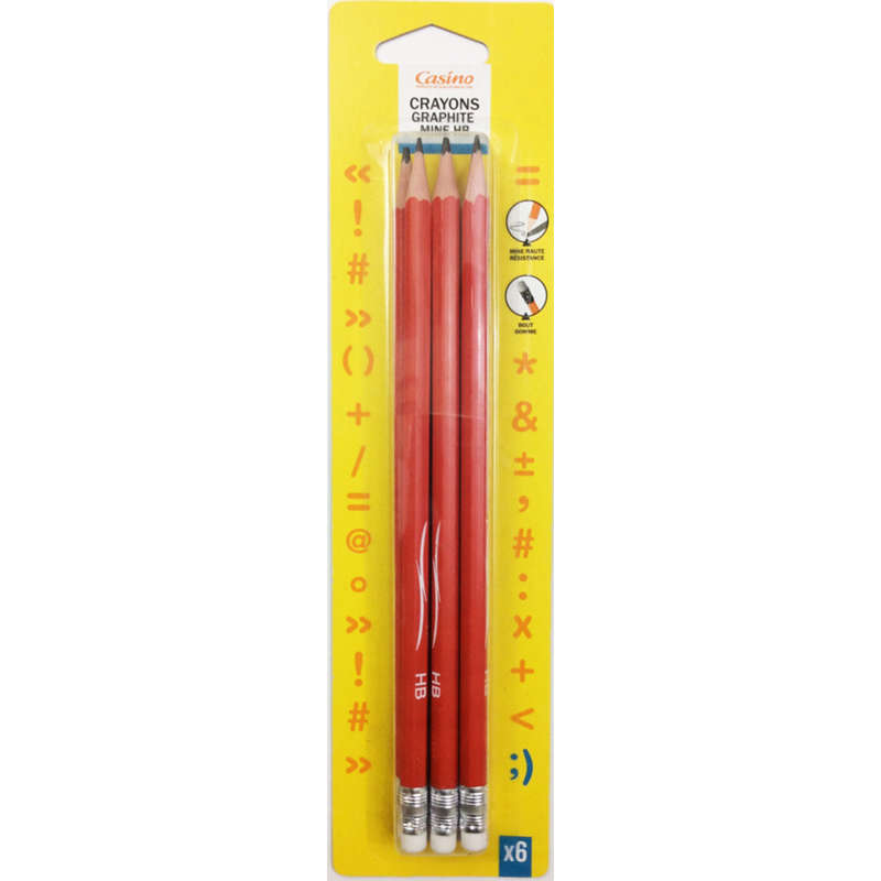 Crayons graphiques plastique - HB