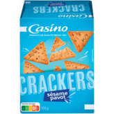 CASINO Crackers - sésame pavot 100g