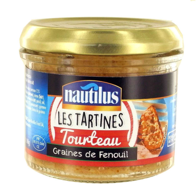 Nautilus Tartines Tourteau Fenouil 90 g - Lot de 4