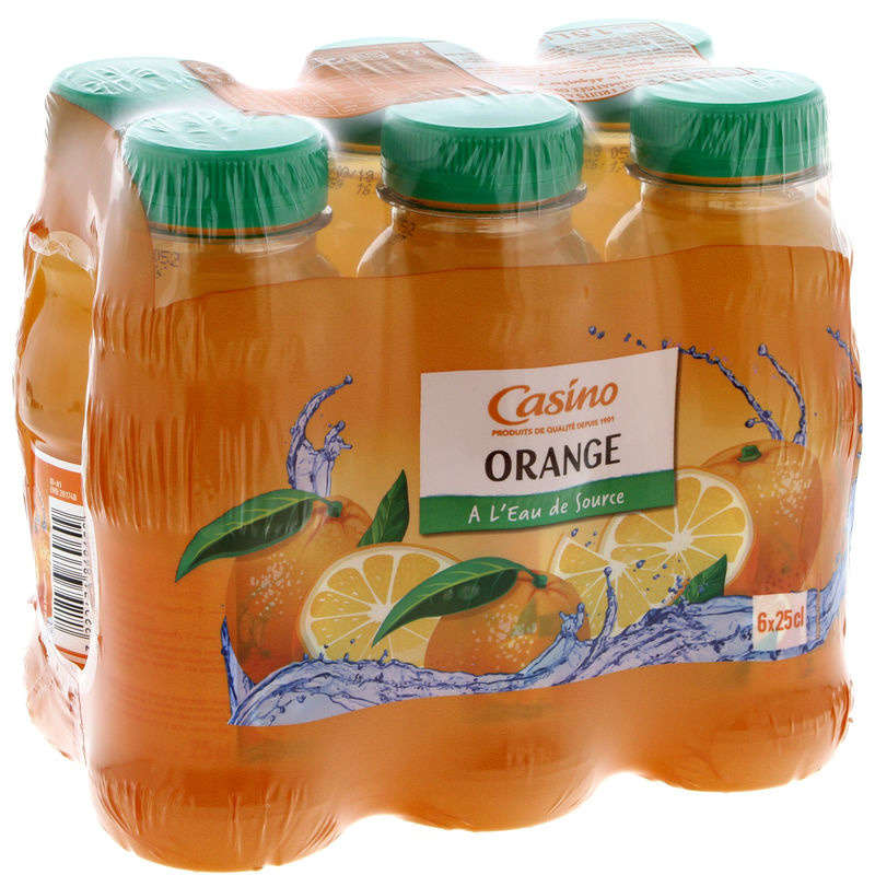 CASINO Boisson aux fruits - Orange - A l'eau de source