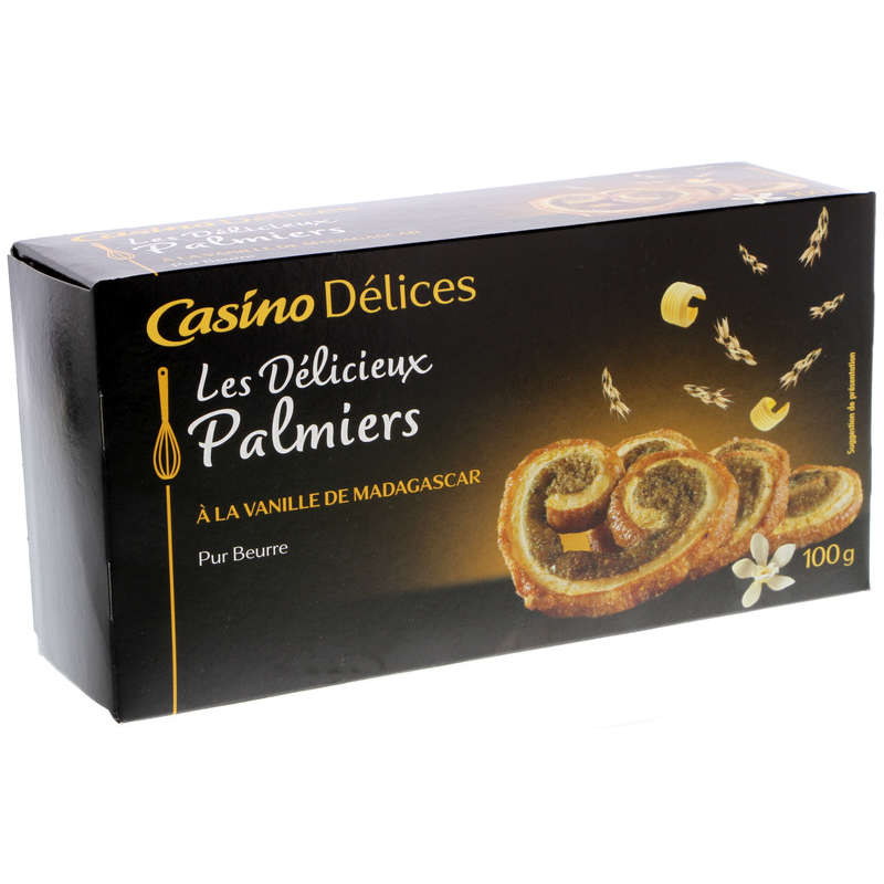 CASINO DELICES Les Délicieux Palmiers - Biscuits - Vanille