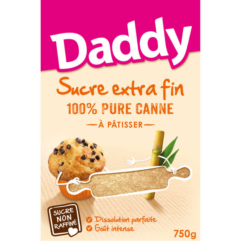 DADDY Sucre extra fin - 100% pure canne à pâtisser