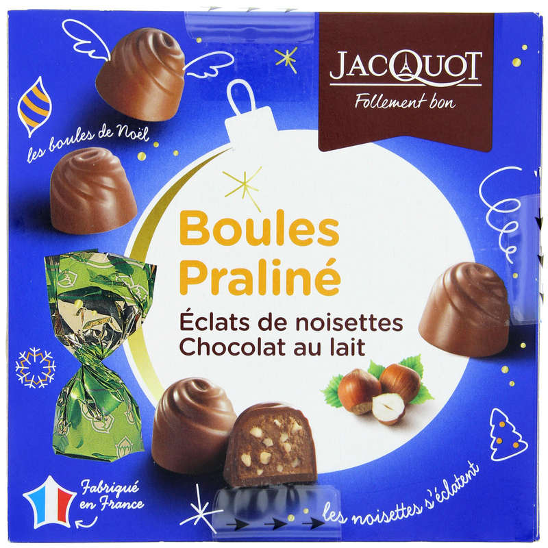 Jacquot Boules Praliné De Noël Au Chocolat Au Lait 1Kg