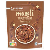 CASINO Muesli croustillant aux 3 chocolats 500g