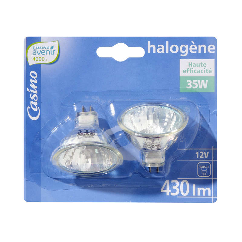 CASINO Ampoules halogène - 35w - 430 lumen - GU5,3