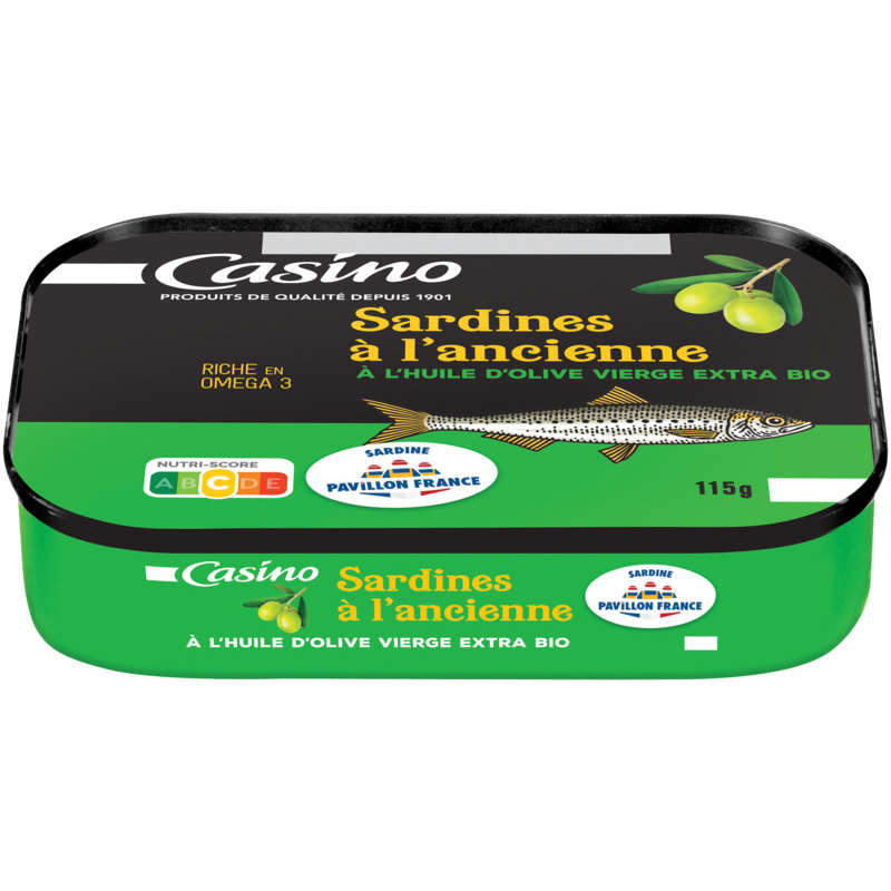 CASINO Sardines à l'ancienne - A l'huile d'olive