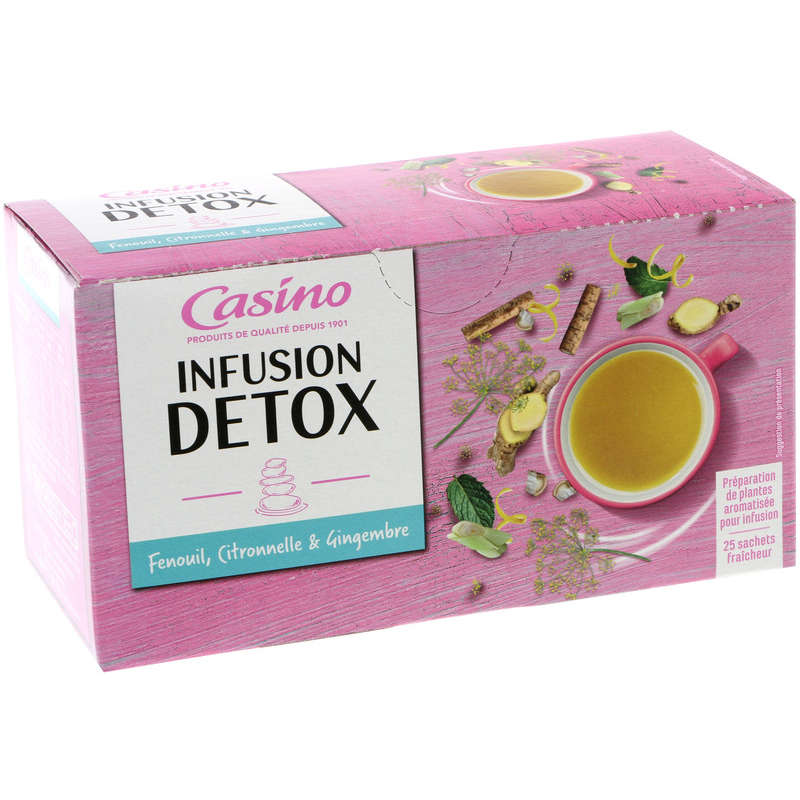 CASINO Infusion - Détox - Fenouil, citronnelle et gingembre ...