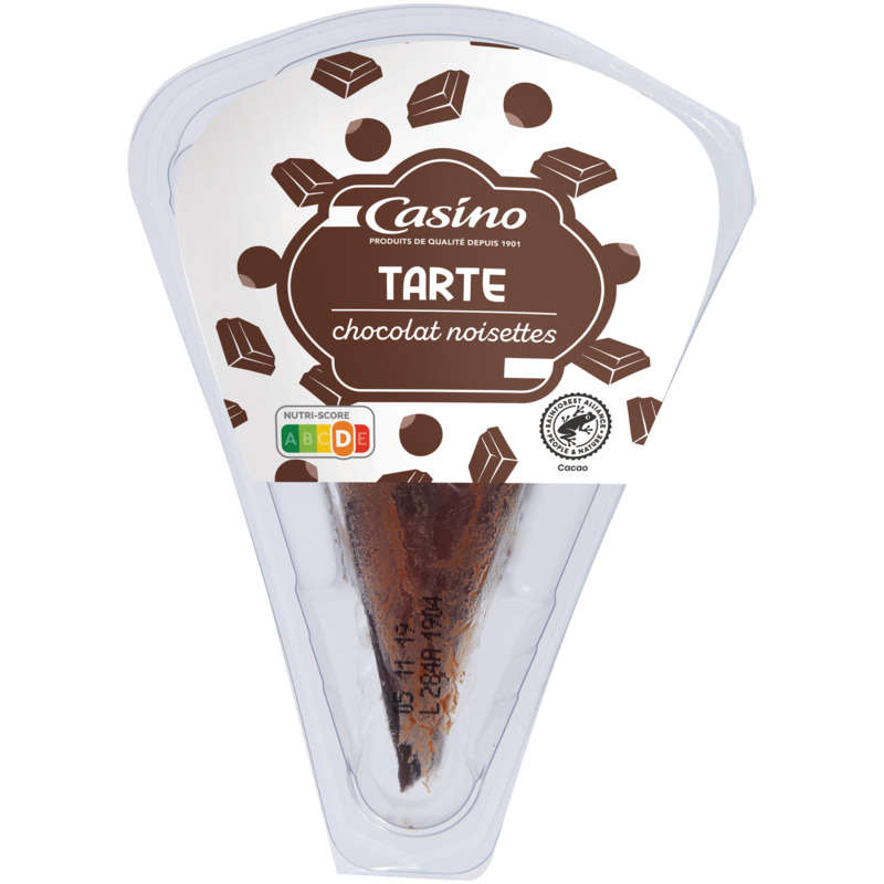 CASINO Tarte chocolat noisettes - 1 part