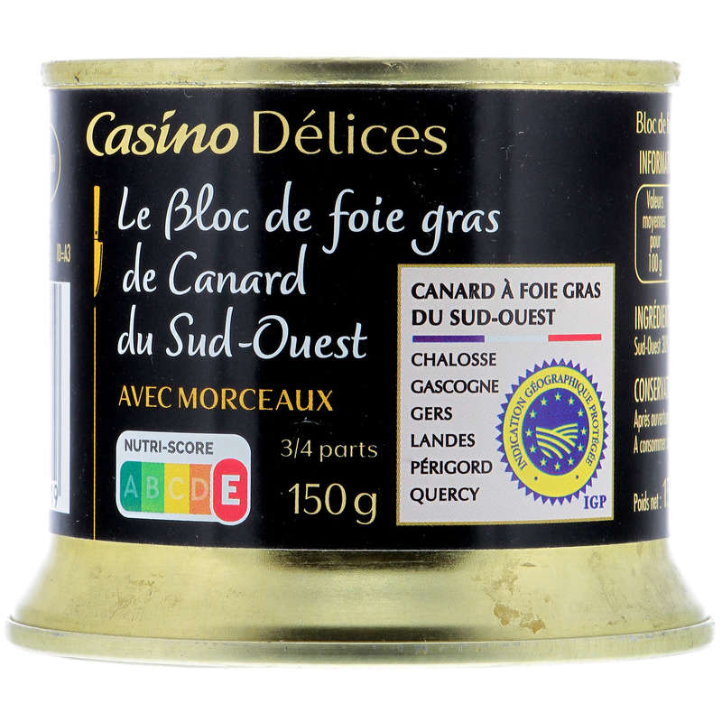 Bloc Foie gras de canard - 30%