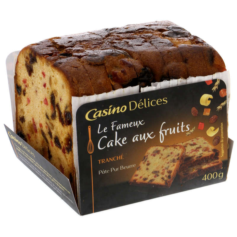 CASINO DELICES Cake aux fruits - Tranché