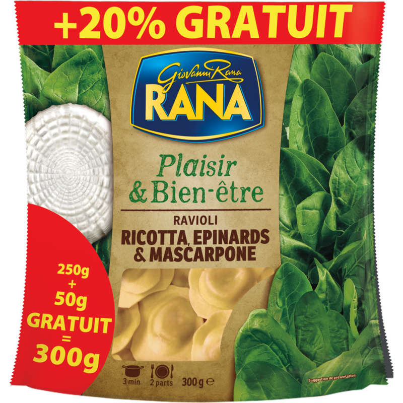 Rana Ravioli ricotta épinards & mascarpone le paquet de 250 g