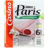 CASINO Jambon de Paris - Sans couenne - 6 tranches