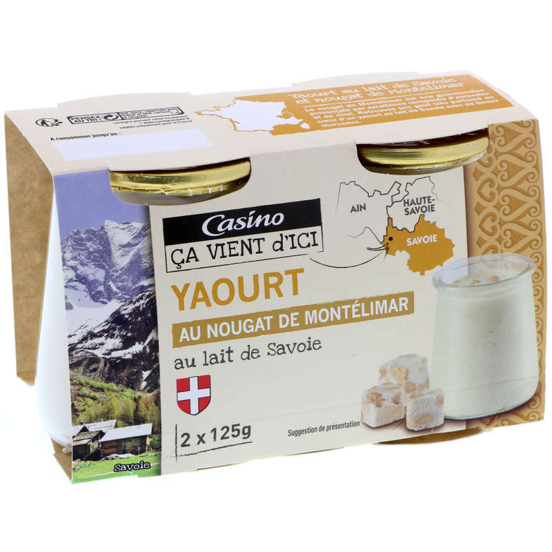 Yaourt au lait de Savoie - Au nougat d...