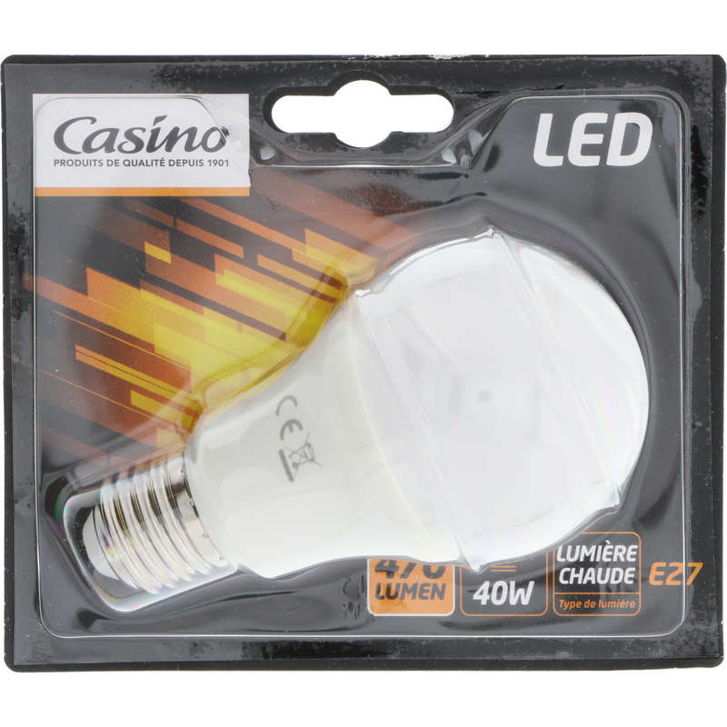 Ampoule LED - 40w - 470 Lumen - A vis E27 - Lumière c...