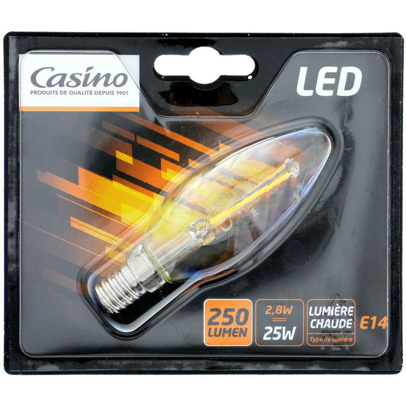 Ampoule LED - Flamme - 25w - A vis E14 - Lumière chau...