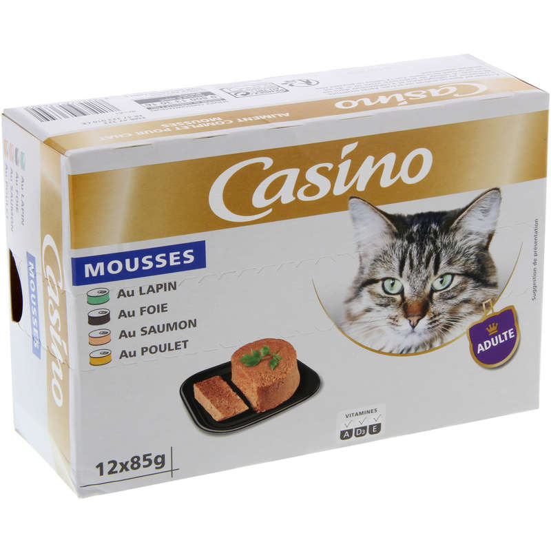 CASINO - Mousse - Pour les chats - 12x85g