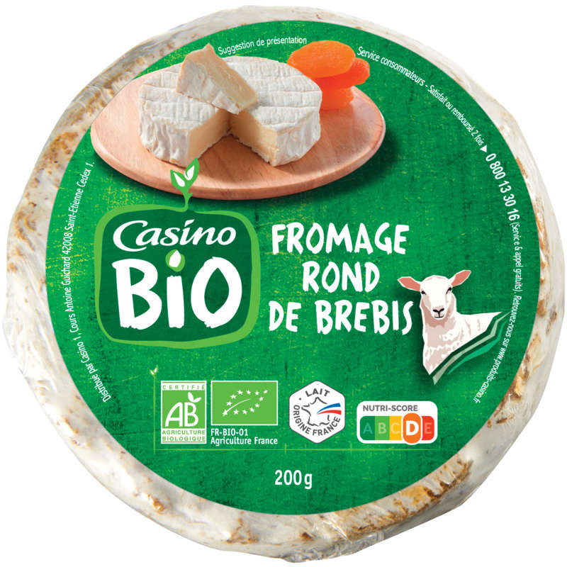 CASINO BIO Fromage rond de brebis - Biologique