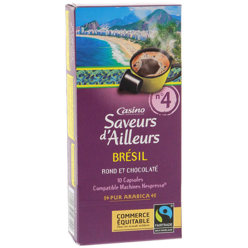 Café - Capsules - Brésil - Intensité 4 - Commerce équ...
