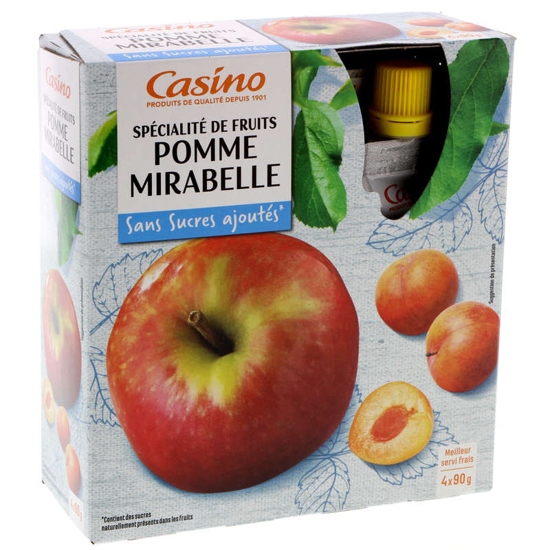 Compotes à boire - Pomme mirabelle - Sans sucres ajou...