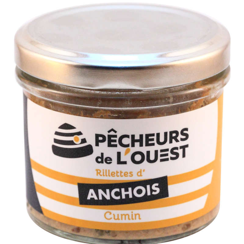 PECHEURS DE L'OUEST Rillettes d'anchois - Cumin - Produit ré...
