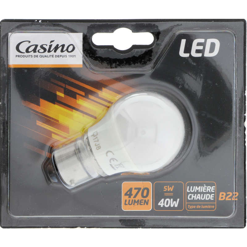 Ampoule LED - Sphérique - 40w - 470 Lumen - A baïonet...