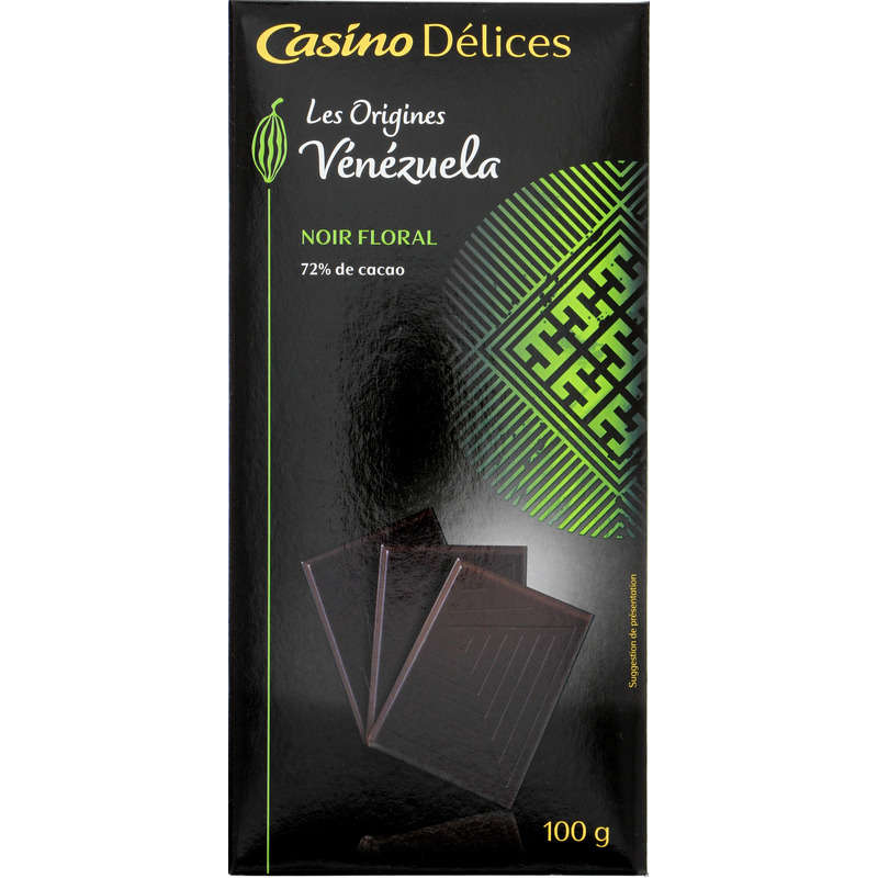 CASINO DELICES Tablette de chocolat - Noir - Vénézuela - Noi...