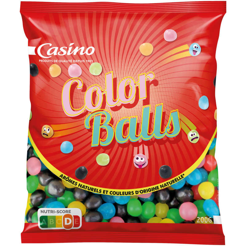 CASINO Color balls - Confiserie gélifiée aromatisée