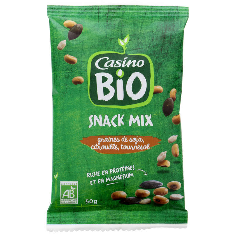 CASINO BIO Snack mix - Graines de soja - Citrouille - Tourne...