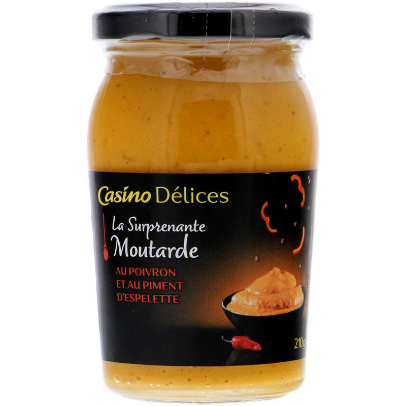 CASINO DELICES Moutarde - Au poivron et au piment d'espelett...